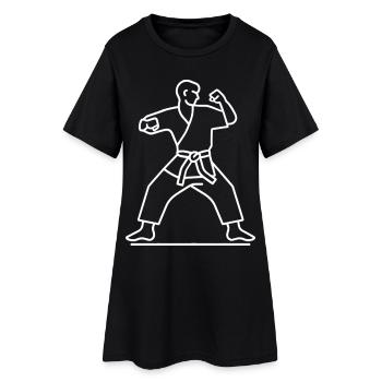 Croquis de Karateka - Robe T-shirt Femme - noir - Devant