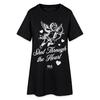 Coup de cœur de Cupidon - Robe T-shirt Femme - noir - Devant