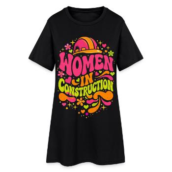 Women in Construction Craftswomen Power - Women’s T-Shirt Dress - black - Front