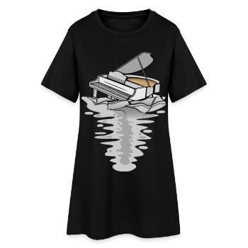 Piano de plongée dans la musique aquatique Piano - Robe T-shirt Femme - noir - Devant
