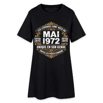 May 1972  - Robe T-shirt Femme - noir - Devant
