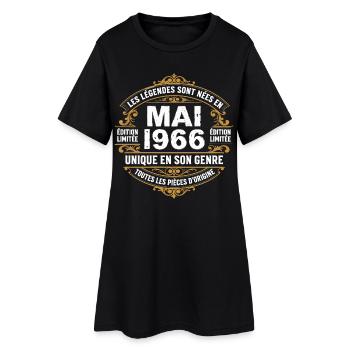May 1966  - Robe T-shirt Femme - noir - Devant