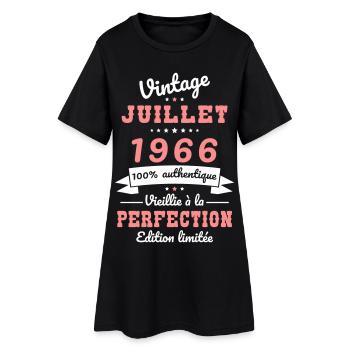 60 Years Anniversary - Vintage - July 1966 - Women’s T-Shirt Dress - black - Front