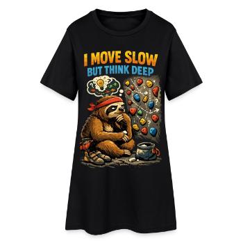 Bloc paresseux – Chemise d’escalade comique - Robe T-shirt Femme - noir - Devant
