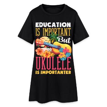 C’est un bon jour pour jouer du ukulélé Hawaii Musician - Robe T-shirt Femme - noir - Devant