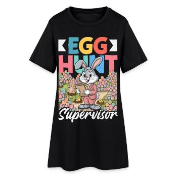 Happy Easter Sweet Easter Bunny Egg Hunt Easter Eggs - Women’s T-Shirt Dress - black - Front