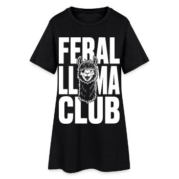 Club de lamas sauvages Lama sauvages - Robe T-shirt Femme - noir - Devant