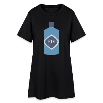 Gin Flasche Diamant Label - Frauen T-Shirt-Kleid - Schwarz - Vorne
