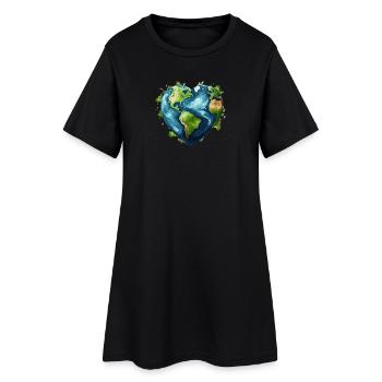 Love our earth - Women’s T-Shirt Dress - black - Front