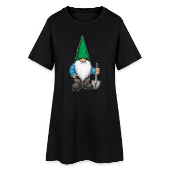 Zwerg Halloween Schaufel - Frauen T-Shirt-Kleid - Schwarz - Vorne