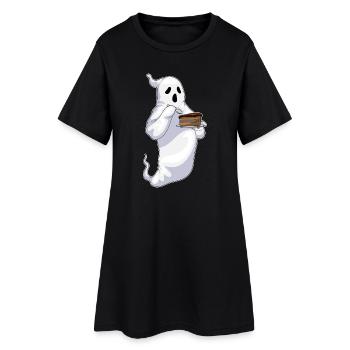 Gâteau d’Halloween fantôme - Robe T-shirt Femme - noir - Devant