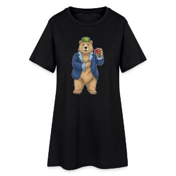 Bear Poker Jetons de poker - Robe T-shirt Femme - noir - Devant