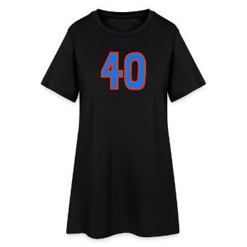 40. 40 ANS. 40e ANNIVERSAIRE. ANNIVERSAIRE 40 ANS. - Robe T-shirt Femme - noir - Devant