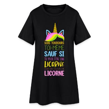 Alors sois toujours une licorne - Robe T-shirt Femme - noir - Devant