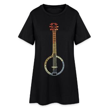 Banjo Croquis Look des années 90 - Robe T-shirt Femme - noir - Devant