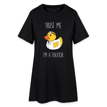 Croyez-moi, je suis un Ducktor - Robe T-shirt Femme - noir - Devant