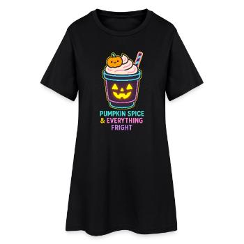 Citrouille Épices & Tout Fright - Halloween - Robe T-shirt Femme - noir - Devant