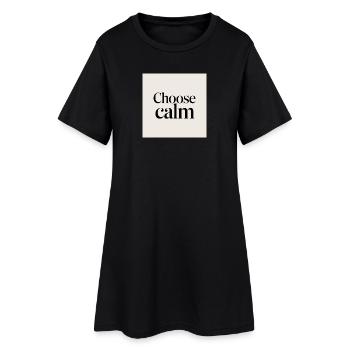 Choisir le calme - Robe T-shirt Femme - noir - Devant