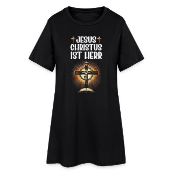 Jesus Christlich Katholiken Gläubiger Gottesdienst - Frauen T-Shirt-Kleid - Schwarz - Vorne