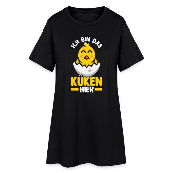Éleveur de poulets Éleveur de ferme poussins - Robe T-shirt Femme - noir - Devant