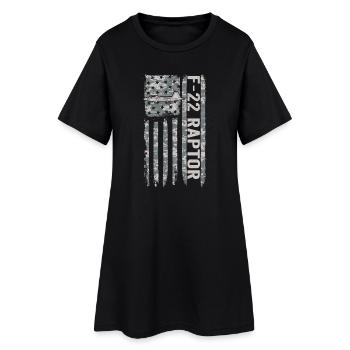 F-22 Raptor Pavillon militaire américain F22 - Robe T-shirt Femme - noir - Devant