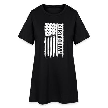 Concierge, drapeau américain, Patriotic S - Robe T-shirt Femme - noir - Devant