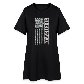 Nighthawk American Flag Military Camouflage F117 - Women’s T-Shirt Dress - black - Front