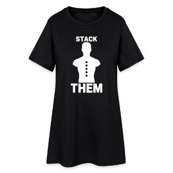 Schießstand Am Schießstand, Schießübungen Am - Frauen T-Shirt-Kleid - Schwarz - Vorne