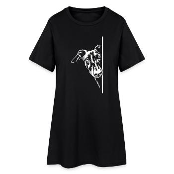 Galgo Head "Black Edition" - Women’s T-Shirt Dress - black - Front