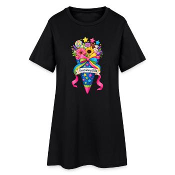 Einschulung 2026 Schultüte - Frauen T-Shirt-Kleid - Schwarz - Vorne
