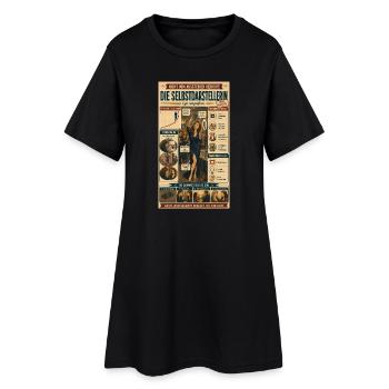 Die Selbstdarstellerin – Ego vor Kamera - Frauen T-Shirt-Kleid - Schwarz - Vorne