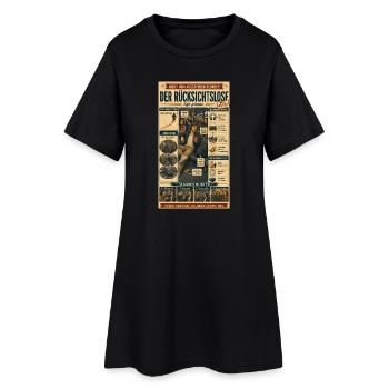 Der Rücksichtslose – Hauptsache ich zuerst - Frauen T-Shirt-Kleid - Schwarz - Vorne