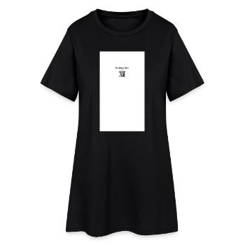 Das Leben ist, was du es backst Mixer-Design - Frauen T-Shirt-Kleid - Schwarz - Vorne