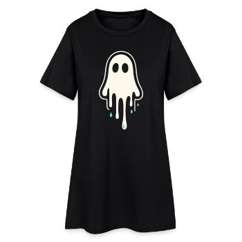 Schmelzende Geisterkunst - Frauen T-Shirt-Kleid - Schwarz - Vorne