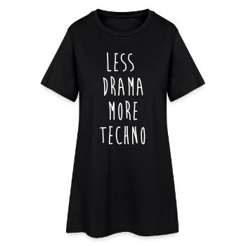 LESS DRAMA MORE TECHNO - Robe T-shirt Femme - noir - Devant