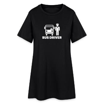 Busfahrer - Frauen T-Shirt-Kleid - Schwarz - Vorne