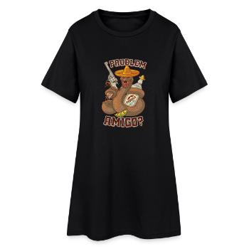 Festival de fête Tequila rave Jga - Robe T-shirt Femme - noir - Devant