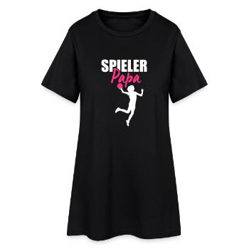 Handball Spieler Papa - Handballerin - Frauen T-Shirt-Kleid - Schwarz - Vorne