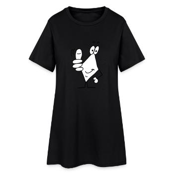 pouces vers le haut - Robe T-shirt Femme - noir - Devant