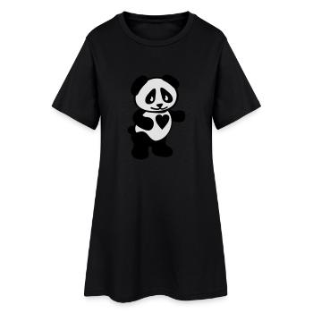 Panda - Robe T-shirt Femme - noir - Devant
