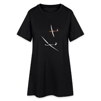 segelflugzeuge Geschenk - Frauen T-Shirt-Kleid - Schwarz - Vorne