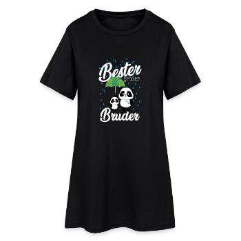 Bester großer Bruder Panda Geschwister Jungs - Frauen T-Shirt-Kleid - Schwarz - Vorne