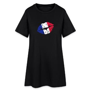 France - Robe T-shirt Femme - noir - Devant