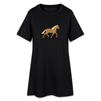 horse - Robe T-shirt Femme - noir - Devant