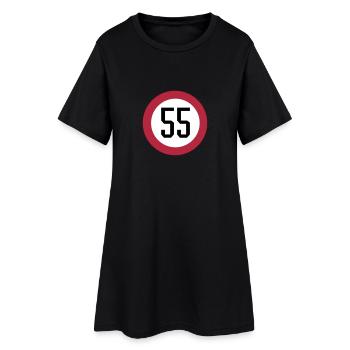55 geburtstag schild - Frauen T-Shirt-Kleid - Schwarz - Vorne