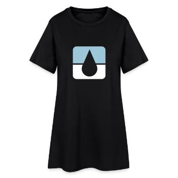 Tropfen2_75 - Robe T-shirt Femme - noir - Devant