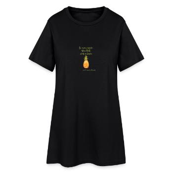 Be a pineapple - Robe T-shirt Femme - noir - Devant