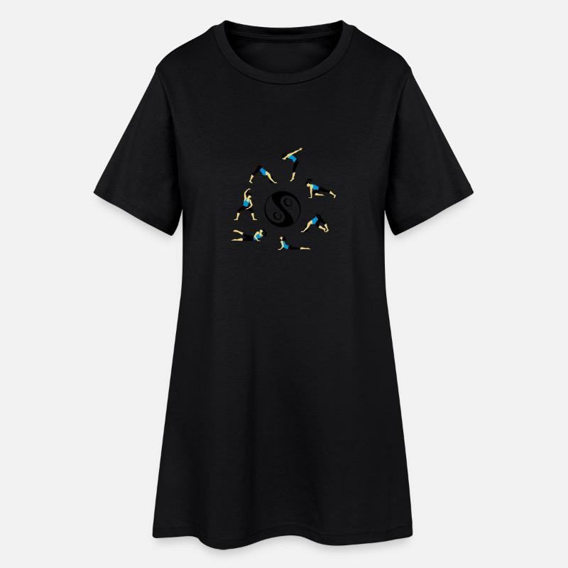 Deepwork - Frauen T-Shirt-Kleid - Schwarz