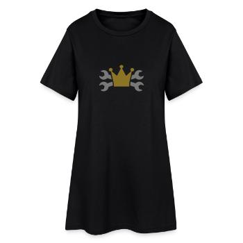Clé - Robe T-shirt Femme - noir - Devant