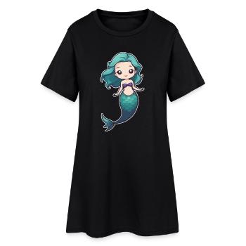Sirène - Robe T-shirt Femme - noir - Devant